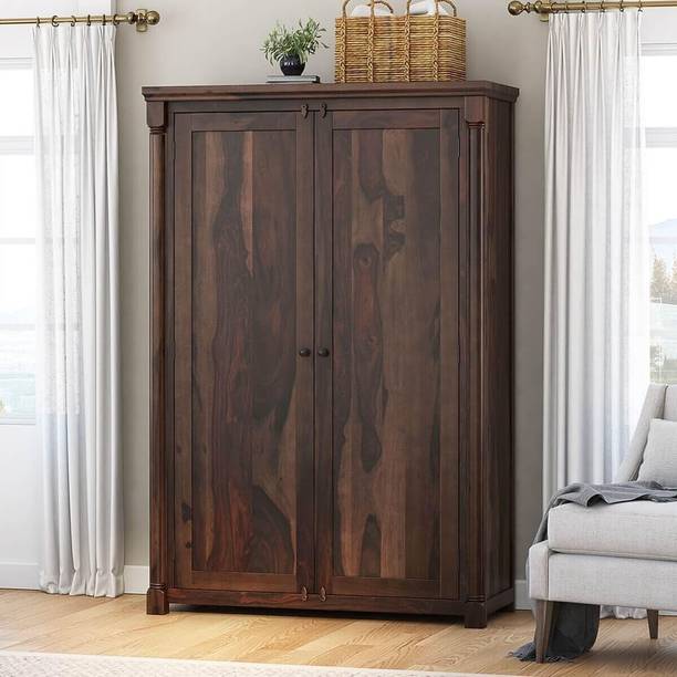 VK Handicraft Sheesham Wood Cupboard, Storage Wardrobe, Cabinet For Home & Office Area Solid Wood Almirah
