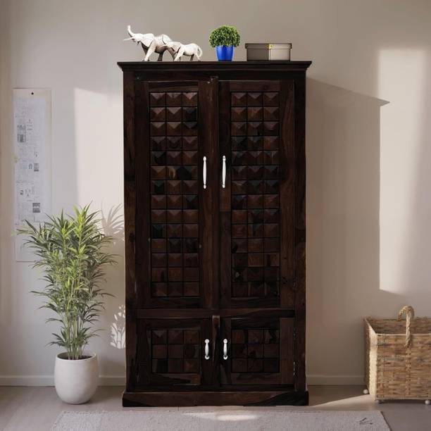 SONA ART & CRAFTS Louis Rosewood (Sheesham) Solid Wood Almirah