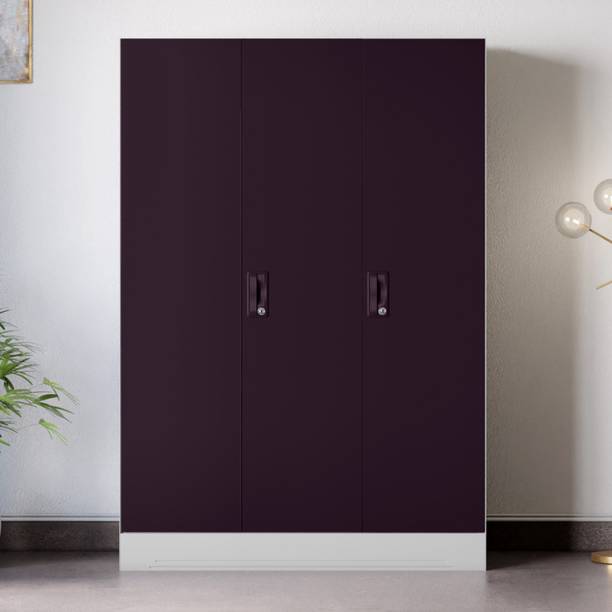 Interio by Godrej Slimline 3 Door with Locker and 2 Drawer Metal Almirah