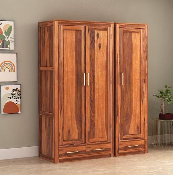 SONA ART & CRAFTS Louis Rosewood (Sheesham) Solid Wood Almirah