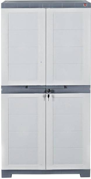 Cello Novelty Big White-Grey Plastic Cupboard
