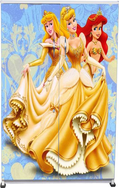 Kids Decor - Red Princess Double Door Wardrobe Engineered Wood Almirah