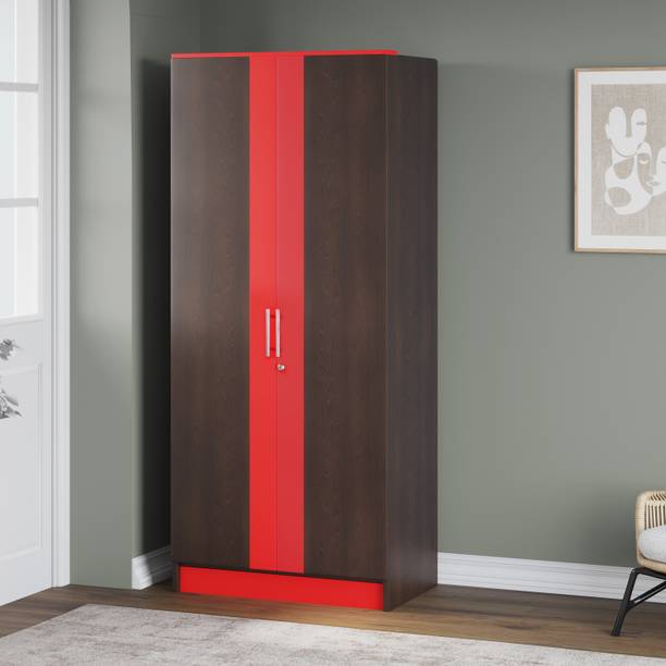 CuteKitchen CK BW 10048 Black Bheem 2 door Engineered Wood Almirah