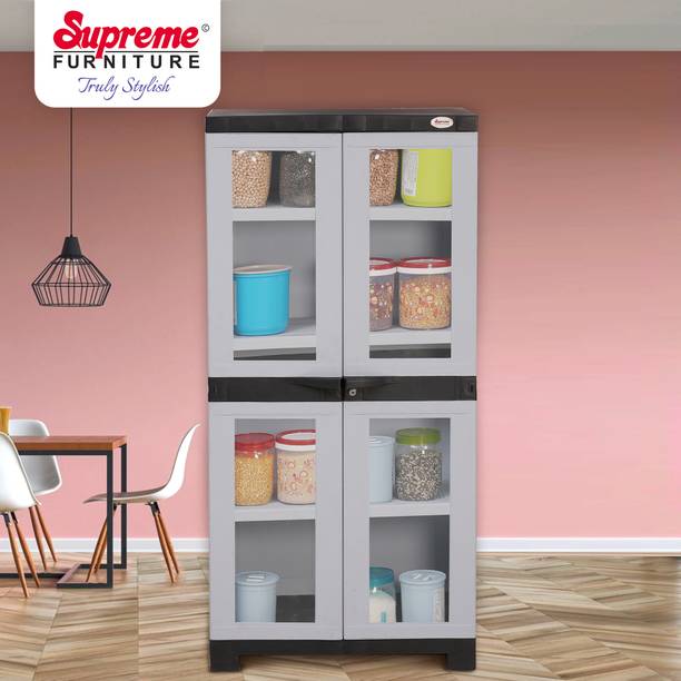 Supreme Furniture FUSION 02 FG-CHARCOALGREY/SKYGREY Plastic Cupboard