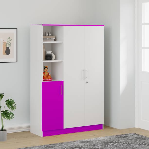 CuteKitchen CK BW 70077 Pink Krishna Bheem Engineered Wood Cupboard
