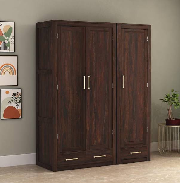 SONA ART & CRAFTS Louis Rosewood (Sheesham) Solid Wood Almirah