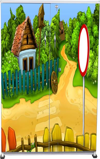 Kids Decor - Jungle Home- Double Door Wardrobe Engineered Wood Almirah