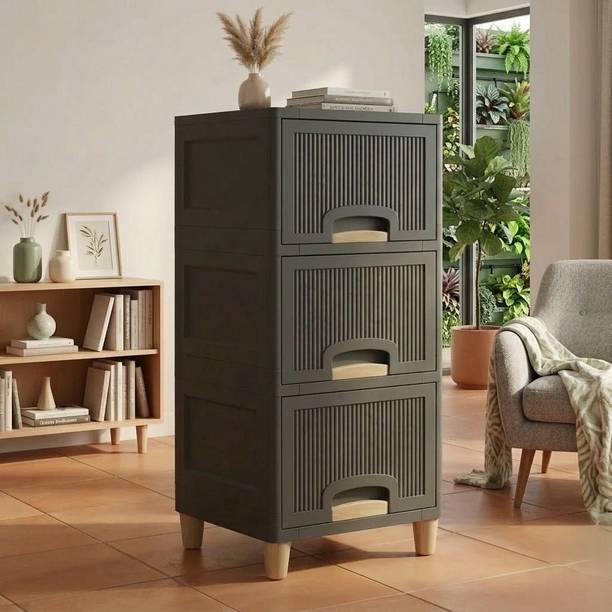 MAXTID 5 Layer White component Plastic Modular Drawer for Office, Hospital, school Plastic Cupboard