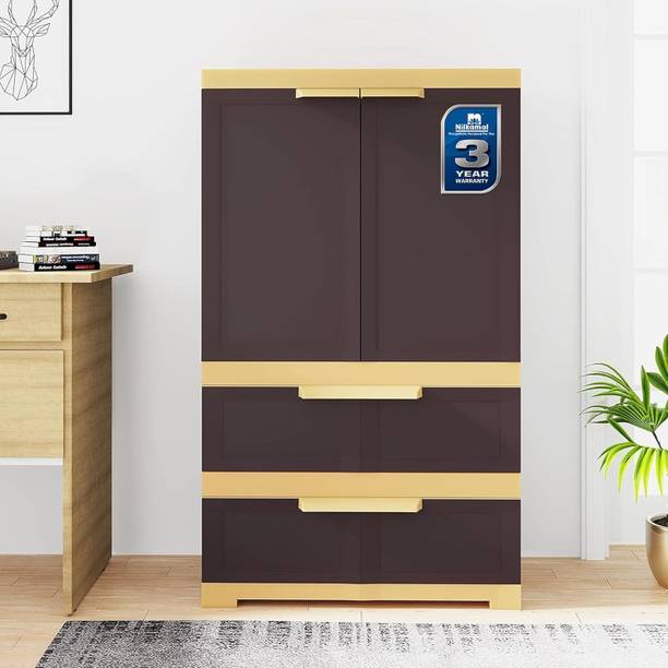 Nilkamal Freedom FMDR 2B Plastic Storage Cabinet with 2 Drawers Plastic Almirah