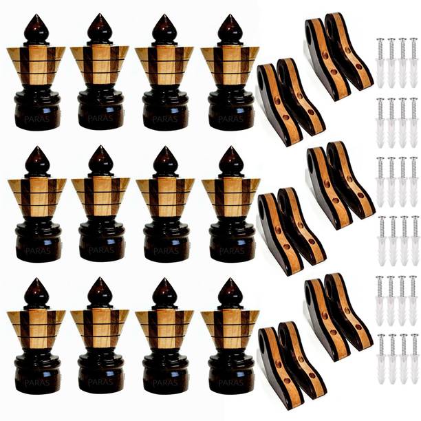 Paras Beige Curtain Knobs, Rod Rail Bracket, Curtain Hooks, Curtain Rods, Curtain Rings Metal