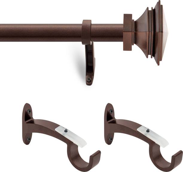 Deco Window Brown Curtain Rods Metal