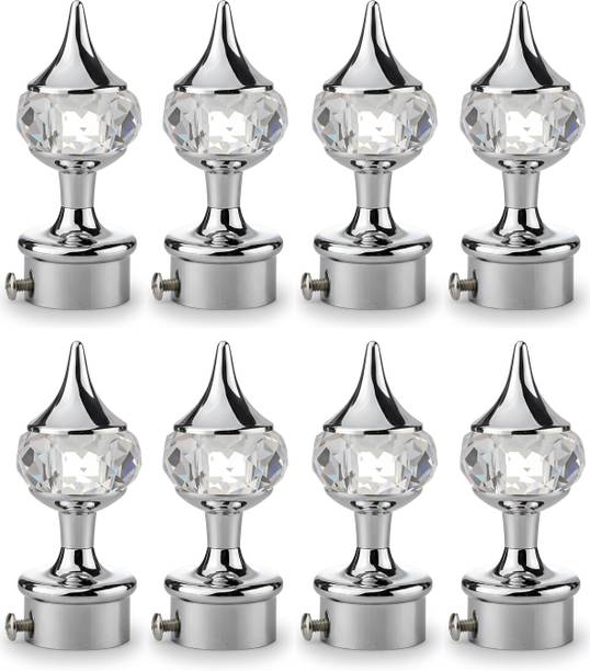 HELENSON Silver Curtain Knobs Metal