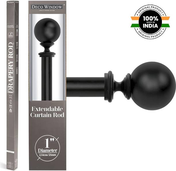 Deco Window Black Curtain Rods Metal