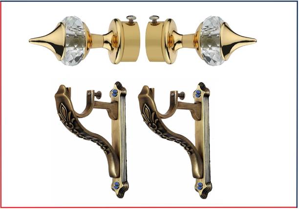 LEEZEN Architectural Hardware Yellow, Gold Curtain Hooks, Curtain Knobs, Curtain Rings, Curtain Rods, Rod Rail Bracket Metal