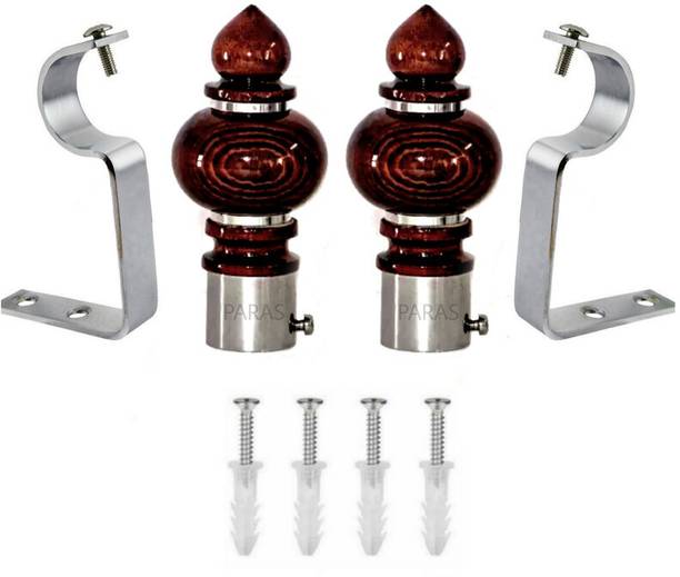 Paras Brown Curtain Knobs, Rod Rail Bracket, Curtain Hooks, Curtain Rods, Curtain Rings Metal