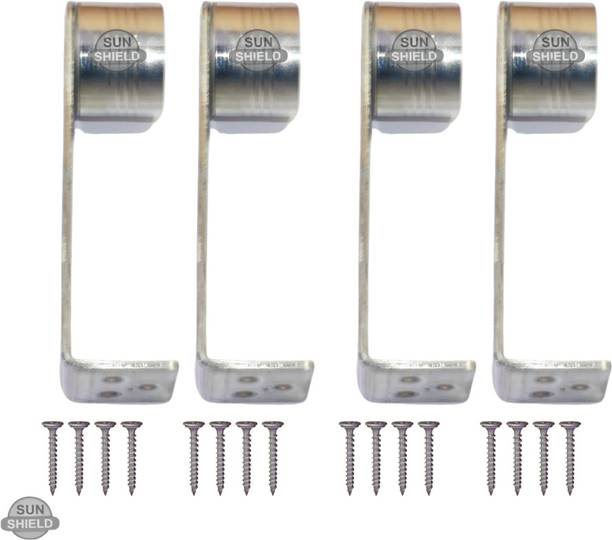 Sun Shield Silver Rod Rail Bracket Metal