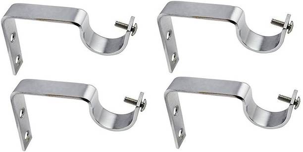 LEEZEN Architectural Hardware Silver Rod Rail Bracket, Curtain Hooks, Tieback Hook, Curtain Rods Metal
