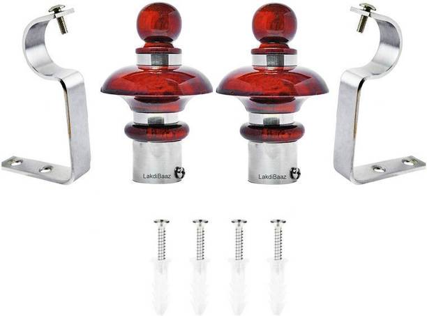 Paras Brown Curtain Knobs, Rod Rail Bracket, Curtain Hooks, Curtain Rods, Curtain Rings Metal