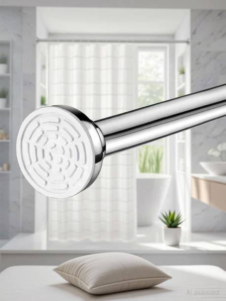 STANSY Silver Curtain Rods Metal