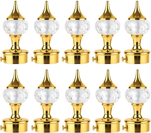 Indora Gold Rod Rail Bracket, Curtain Knobs, Curtain Hooks, Tassels, Curtain Rods Metal