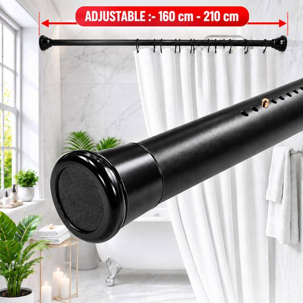 STANSY Black Curtain Rods Metal