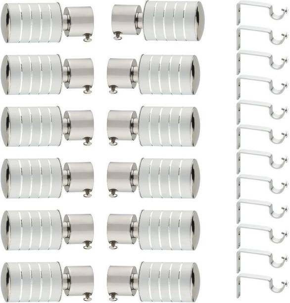Panthera Silver, Grey Rod Rail Bracket, Curtain Knobs, Curtain Rods, Curtain Rings, Curtain Hooks Metal