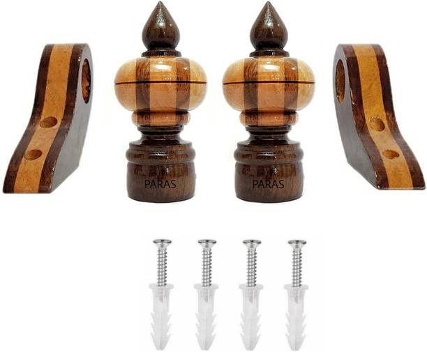 Paras Beige Curtain Knobs, Rod Rail Bracket, Curtain Hooks, Curtain Rods, Curtain Rings Metal