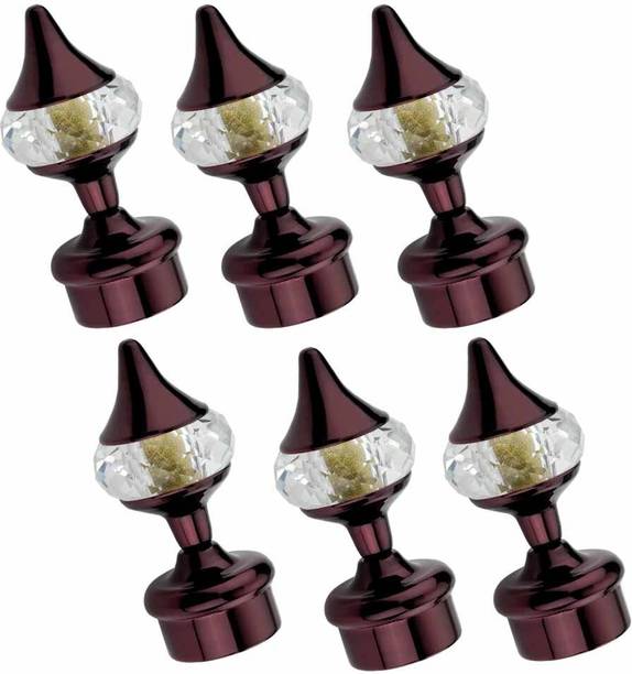 GROWNIX Maroon Rod Rail Bracket, Curtain Hooks, Curtain Knobs, Curtain Rods Metal