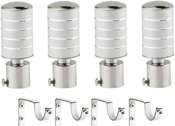 LEEZEN Architectural Hardware White Rod Rail Bracket, Curtain Hooks, Curtain Rings, Tieback Hook Metal