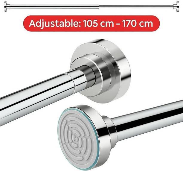 Herrlich Homes Silver Curtain Rods Metal