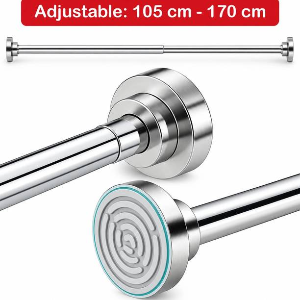 STASNY Silver Curtain Rods Metal