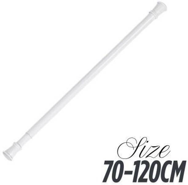 HomeCloud White Curtain Rods Metal