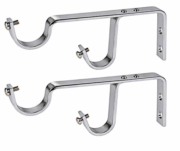 LEEZEN Architectural Hardware Silver Curtain Hooks, Curtain Knobs, Curtain Rings, Curtain Rods, Rod Rail Bracket Metal