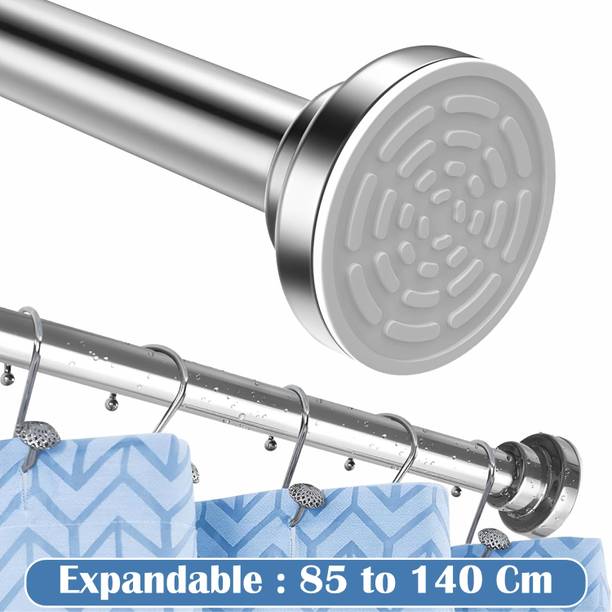 JD FRESH Silver Curtain Rods Metal