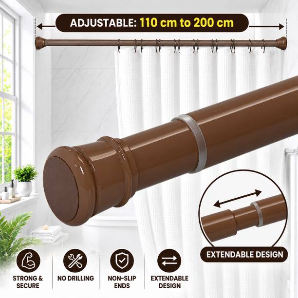 HomeCloud Multicolor Curtain Rods Metal