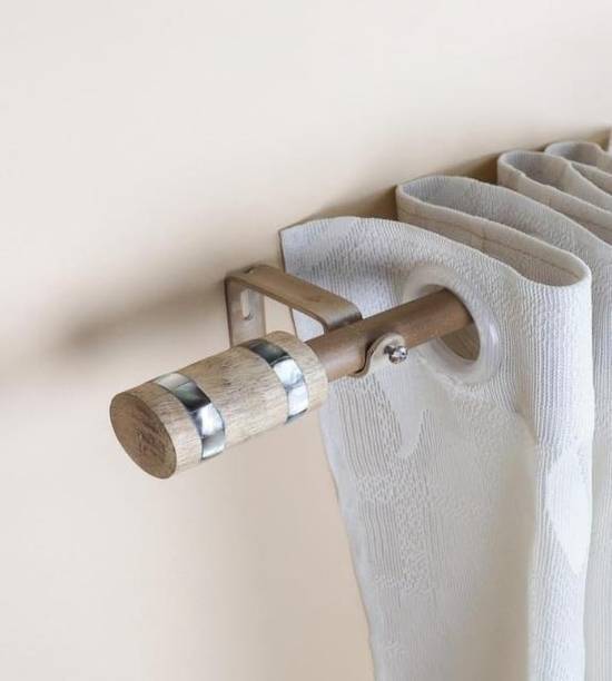THE DECOR MART Beige Curtain Rods Metal