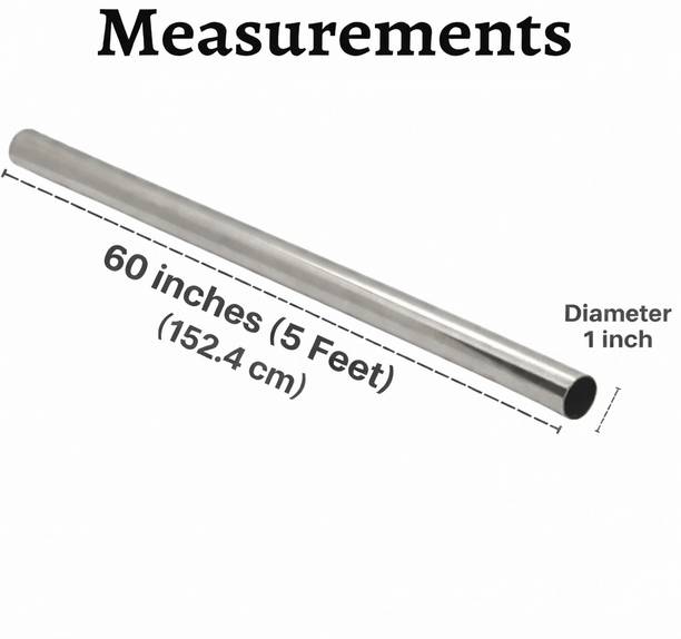 Charvi Silver Curtain Rods Metal