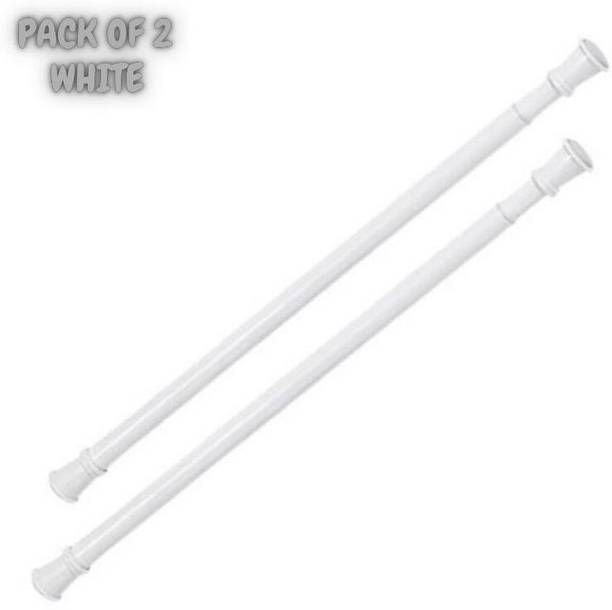 HomeCloud White Curtain Rods Metal