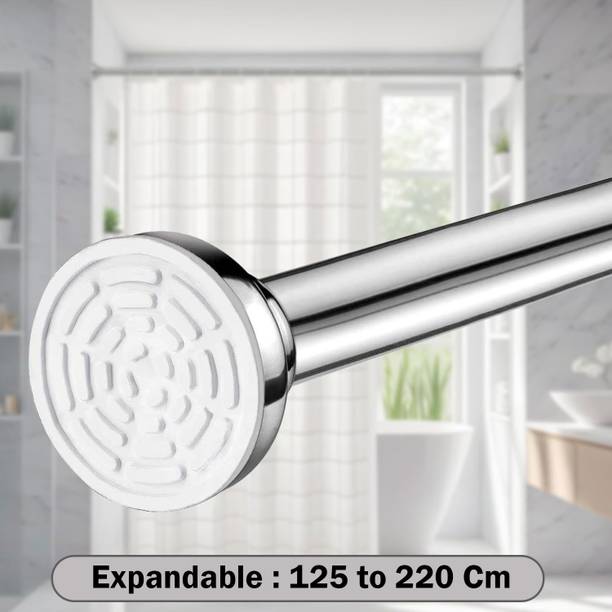 STANSY Silver Curtain Rods Metal