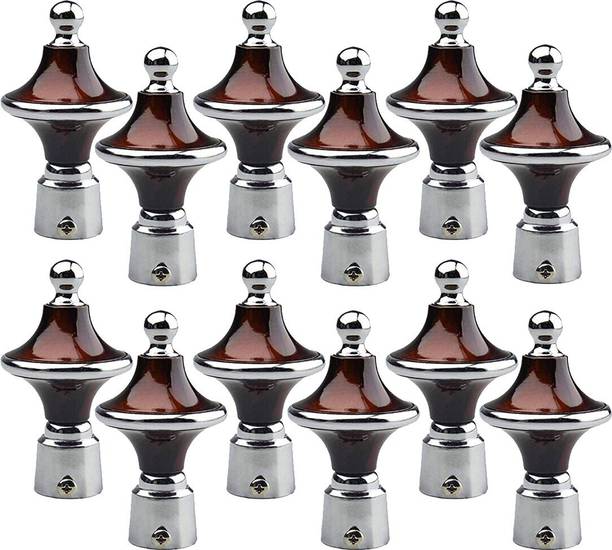AVLEN Maroon Rod Rail Bracket, Curtain Knobs, Tassels, Curtain Rods Metal