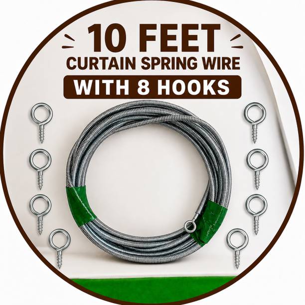 neha wire Silver Curtain Rods, Curtain Hooks Metal