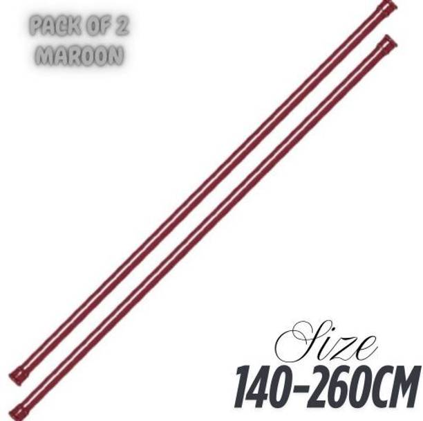 HomeCloud Maroon Curtain Rods Metal