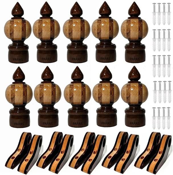 Paras Beige, Brown Curtain Knobs, Rod Rail Bracket, Curtain Hooks, Curtain Rods, Curtain Rings Metal