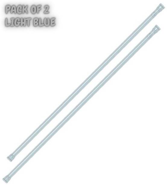 HomeCloud Light Blue Curtain Rods Metal