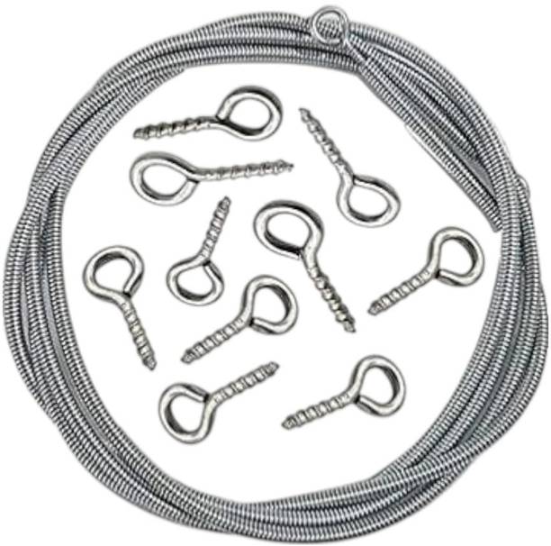 KRISAA Silver Curtain Hooks, Curtain Rods Metal