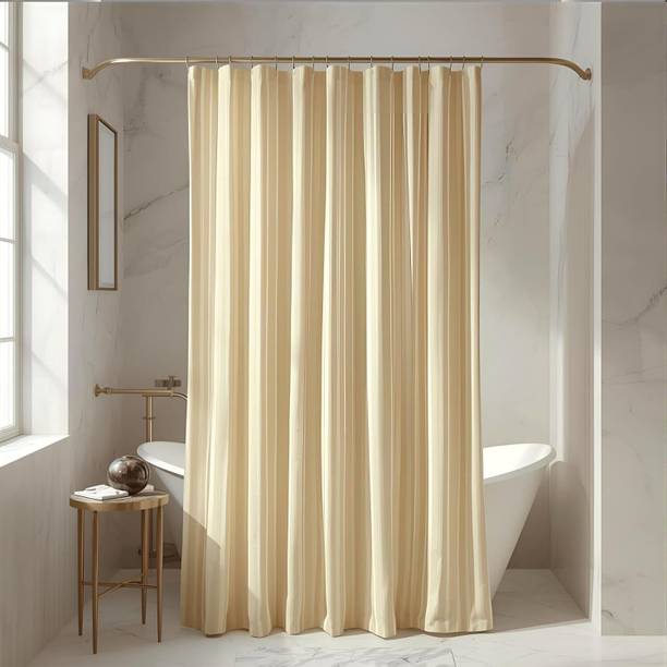 Alligator 213 cm (7 ft) Shower PVC Semi Transparent Curtain (Pack Of 2)