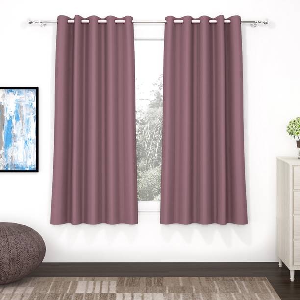 Story@home 152 cm (5 ft) Polyester, Silk Blackout Window Curtain (Pack Of 2)