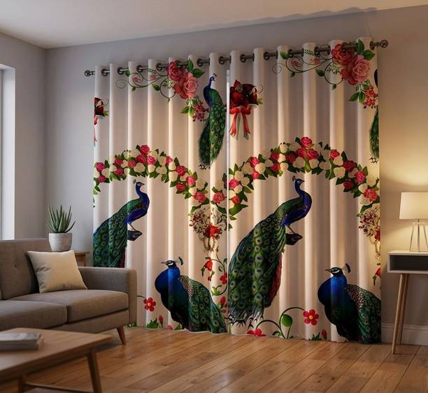Makhija 213.36 cm (7 ft) Door Polyester Blackout Curtain Single Curtain