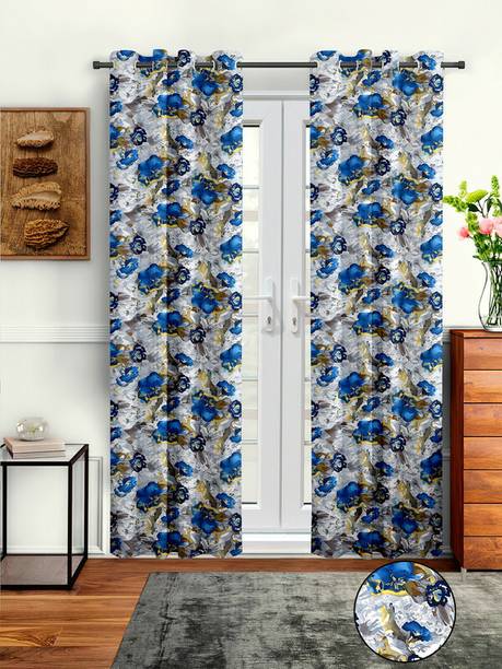Cortina 270 cm (9 ft) Long Door Polyester Room Darkening Curtain (Pack Of 2)