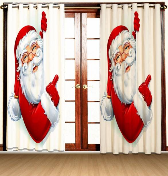 dehat estore 213 cm (7 ft) Door Polyester Semi Transparent Curtain Single Curtain